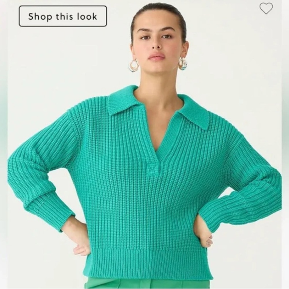 J. Crew Teal V-Neck Women's Sweater
